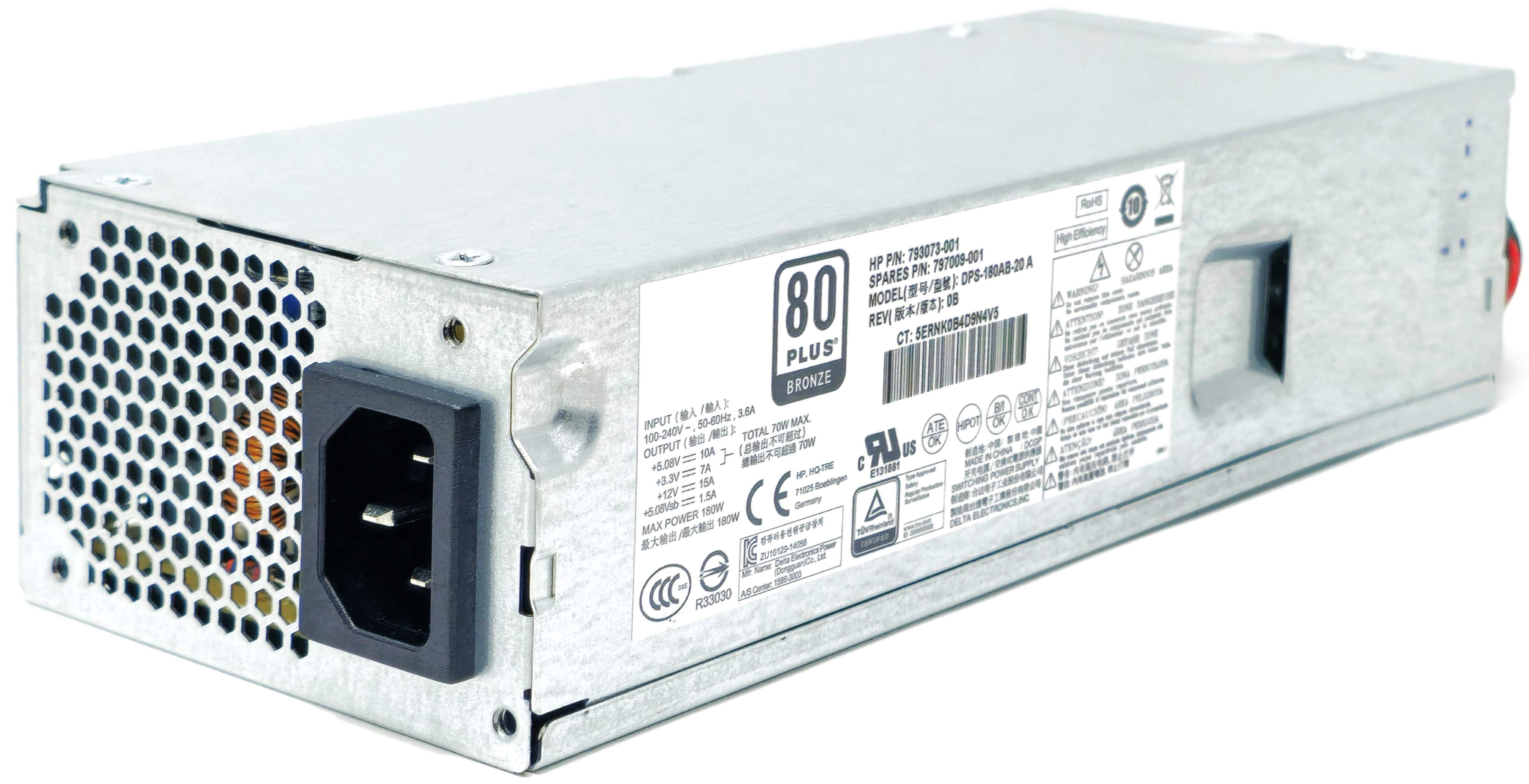 HP PCE019 - 180W Chasan SFF E-Star Bronze Power Supply HP PCE019 - 180W Chasan SFF E-Star Bronze Power Supply