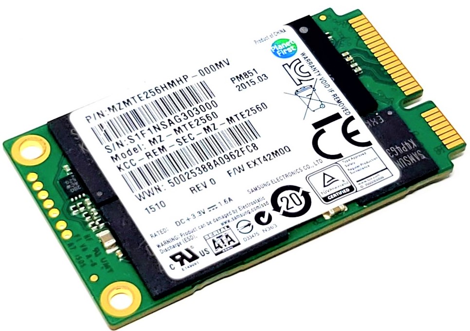 Samsung MZMTE256HMHP-000D1 - 256GB 6Gb/s mSATA MLC Solid State SSD
