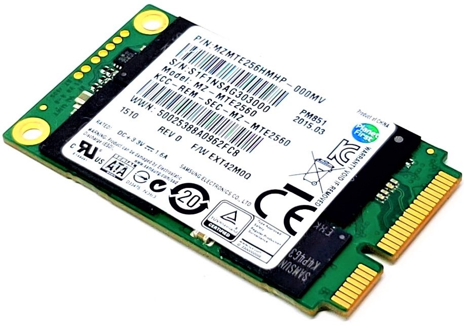 Samsung MZMTE256HMHP-000D1 - 256GB 6Gb/s mSATA MLC Solid State SSD