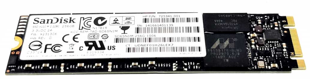 Dell SSD, 256GB, SATA3, M.2, 22mm/80mm/2.38mm, Hynix, W125707419 22mm/80mm/ 