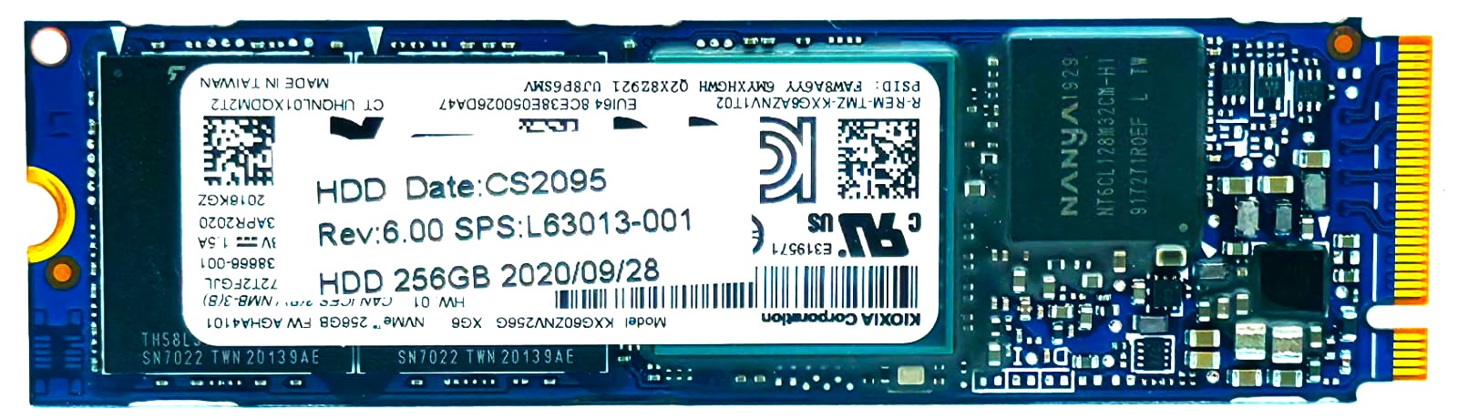 HP 850920-001 - 256GB NVMe PCIe Gen3 x4 M.2 2280 SSD for Latitude XPS Precision HP EliteBook ProBook ThinkPad Ideapad