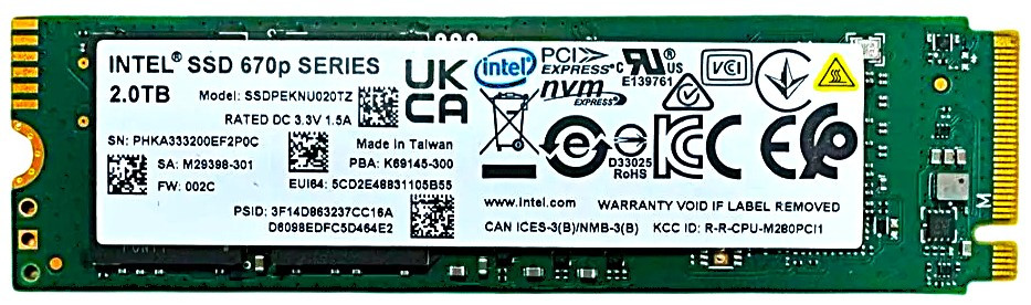 HP L16589-001 - 2TB NVMe PCIe Gen3 x4 M.2 2280 Solid State Drive (SSD)