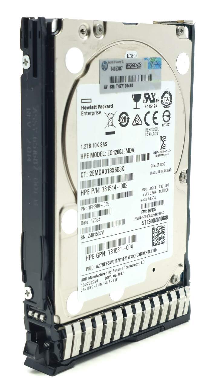 HP  876938-002 - 1.2TB 10K RPM 12Gbps SAS 2.5" SC DS Hard Drive for ProLiant G9 G10