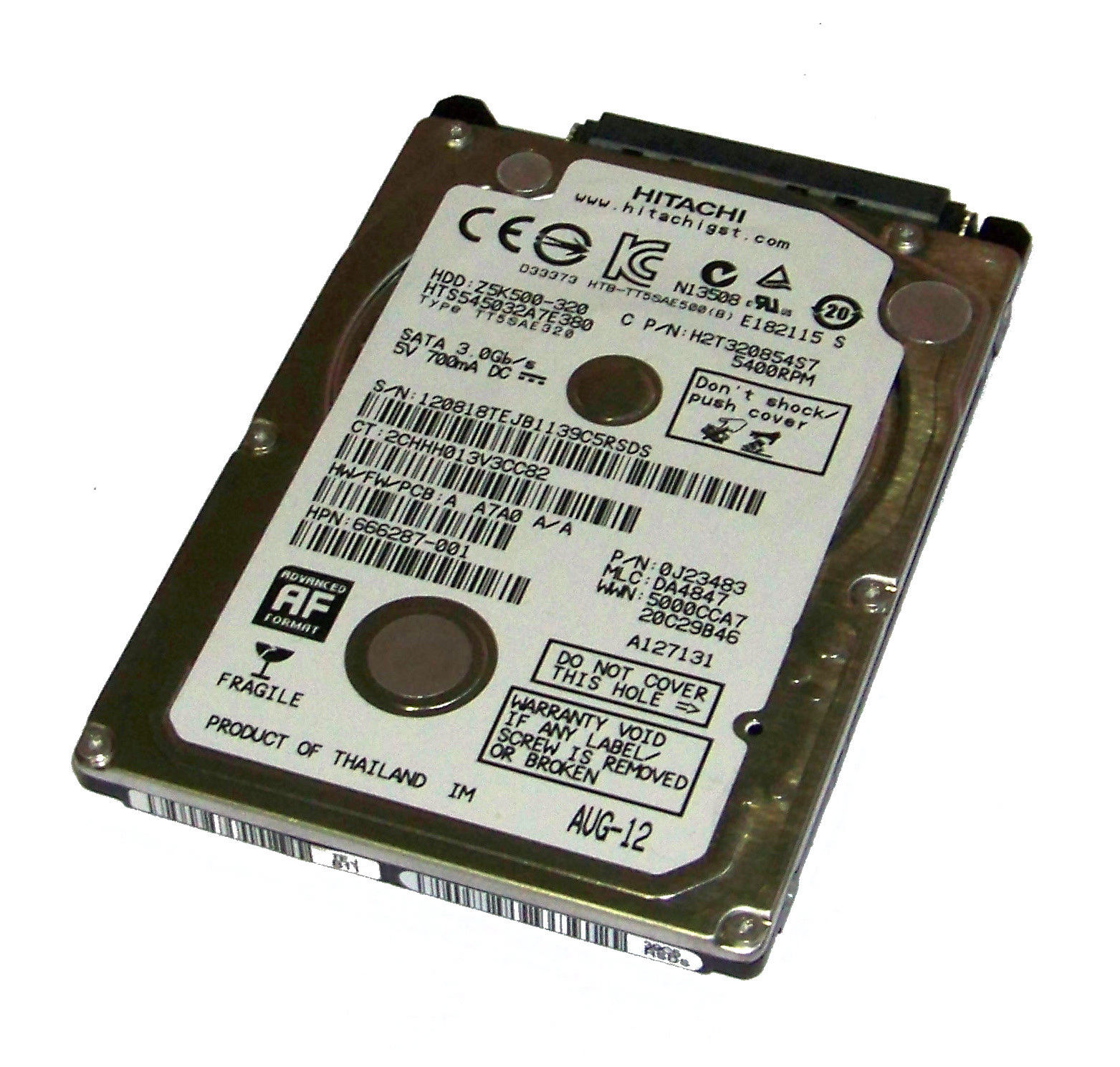 Toshiba G8BC0009W1F0 - 1.5TB 5.4K RPM SATA 9.5mm 2.5" Hard Drive