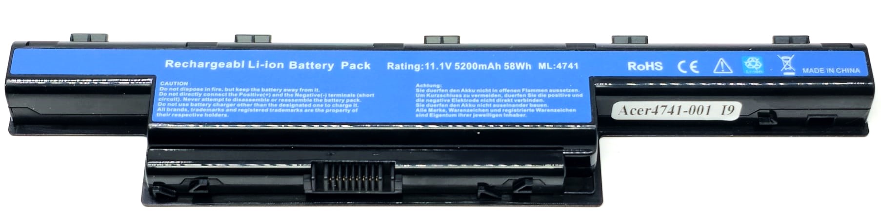 BT.00606.008 - 6-Cell Battery for Acer Gateway 4741 4551 5750 7551