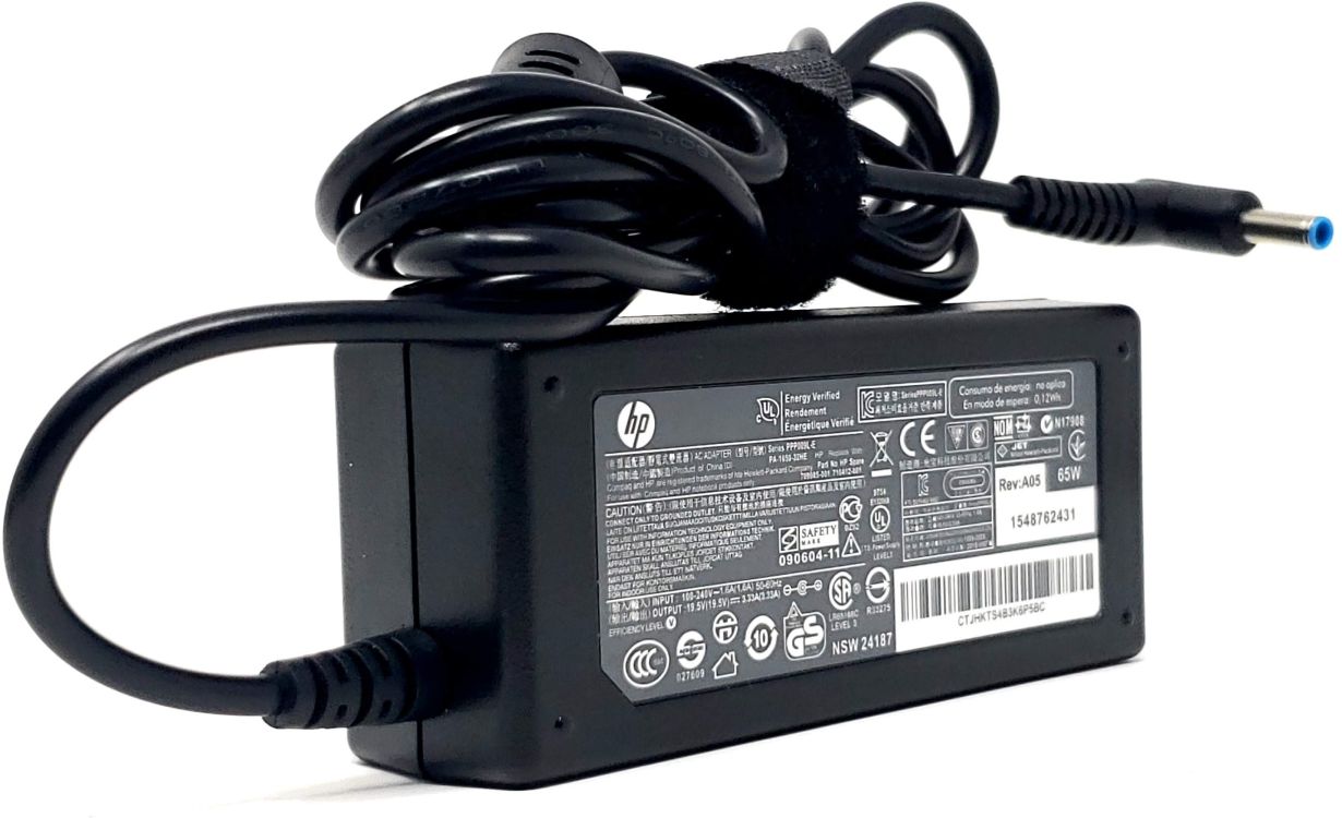 Chargeur 65 watts normal avec adaptateur original pour HP ProBook 470 G3 