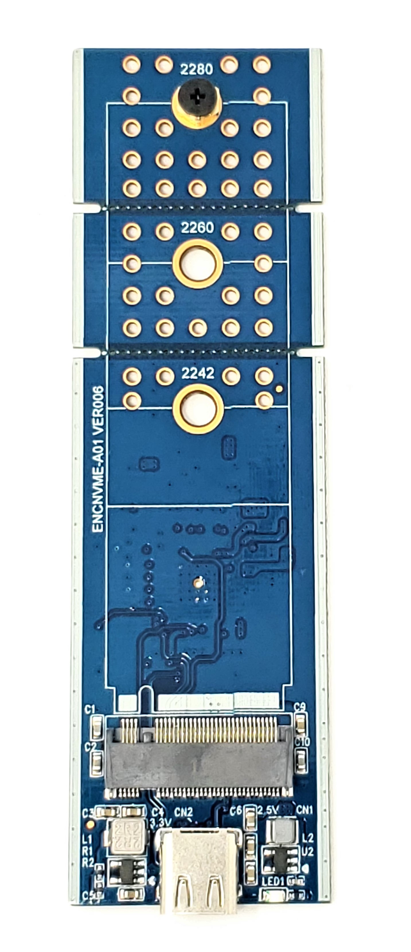 M2 NVME PCIe SSD Hard Disk Case Enclosure M.2 to USB Type-C Adapter Key 3.1  A7E8 F4V8 