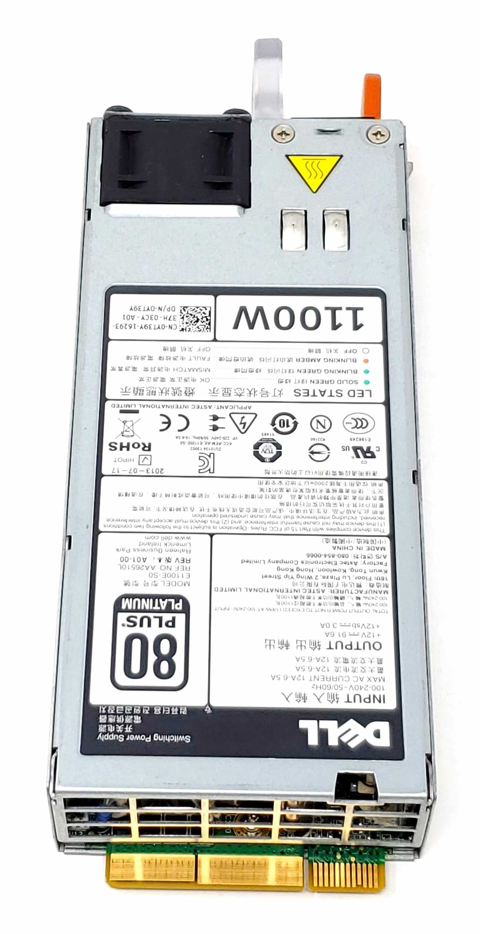 GYH9V - 1100W Power Supply for Poweredge R520 R620 R720 R820 T420 T620