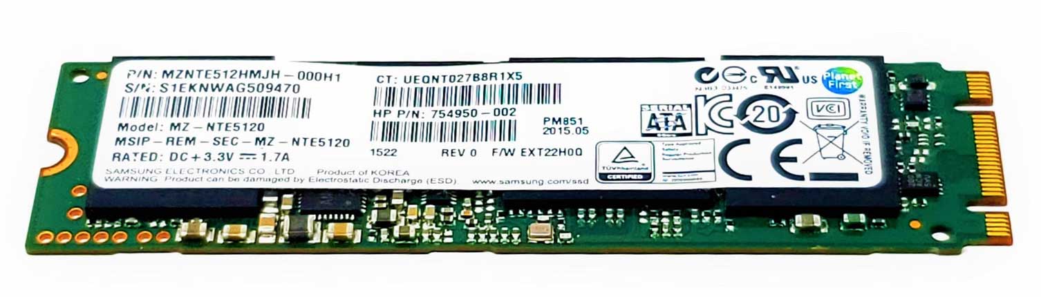 HP 754950-002 - 512GB M.2 2280 SATA III NGFF Solid State SSD