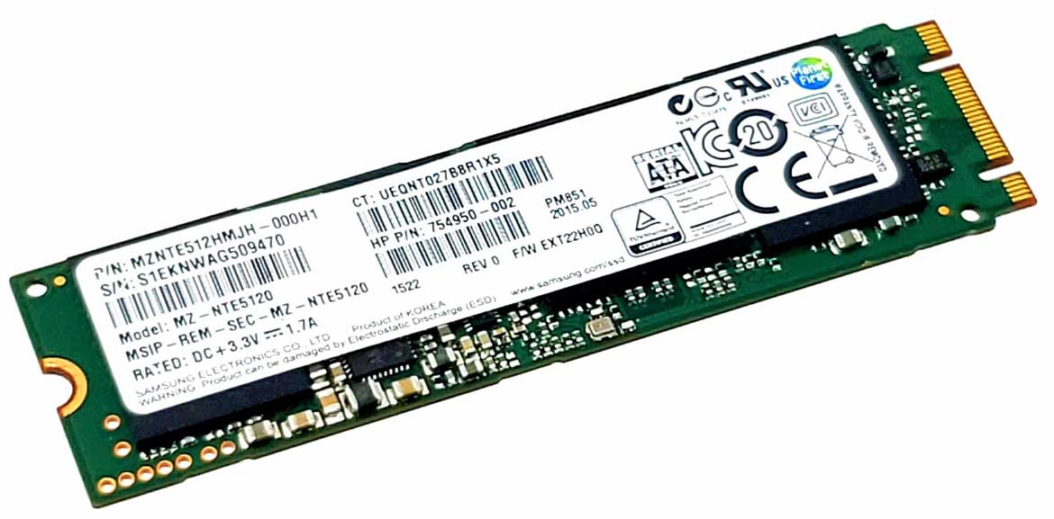 Samsung SSD M.2 2280 512GB使用時間1933h