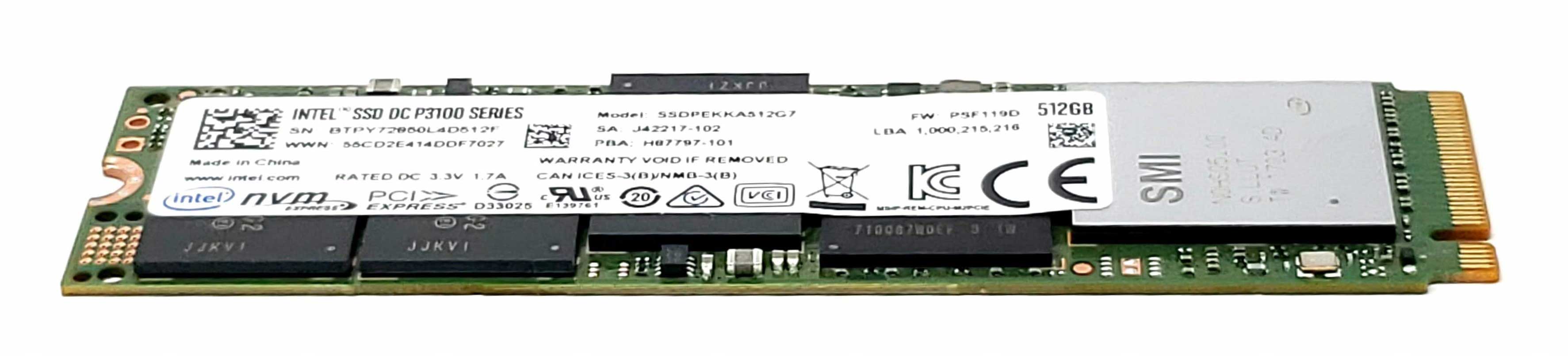 Intel SSDPEKNW512G801 - 512GB M.2 PCIe NVMe 2280 TLC 3D-Nand SSD Solid State Intel SSDPEKNW512G801 - 512GB M.2 PCIe NVMe 2280 TLC 3D-Nand SSD Solid State