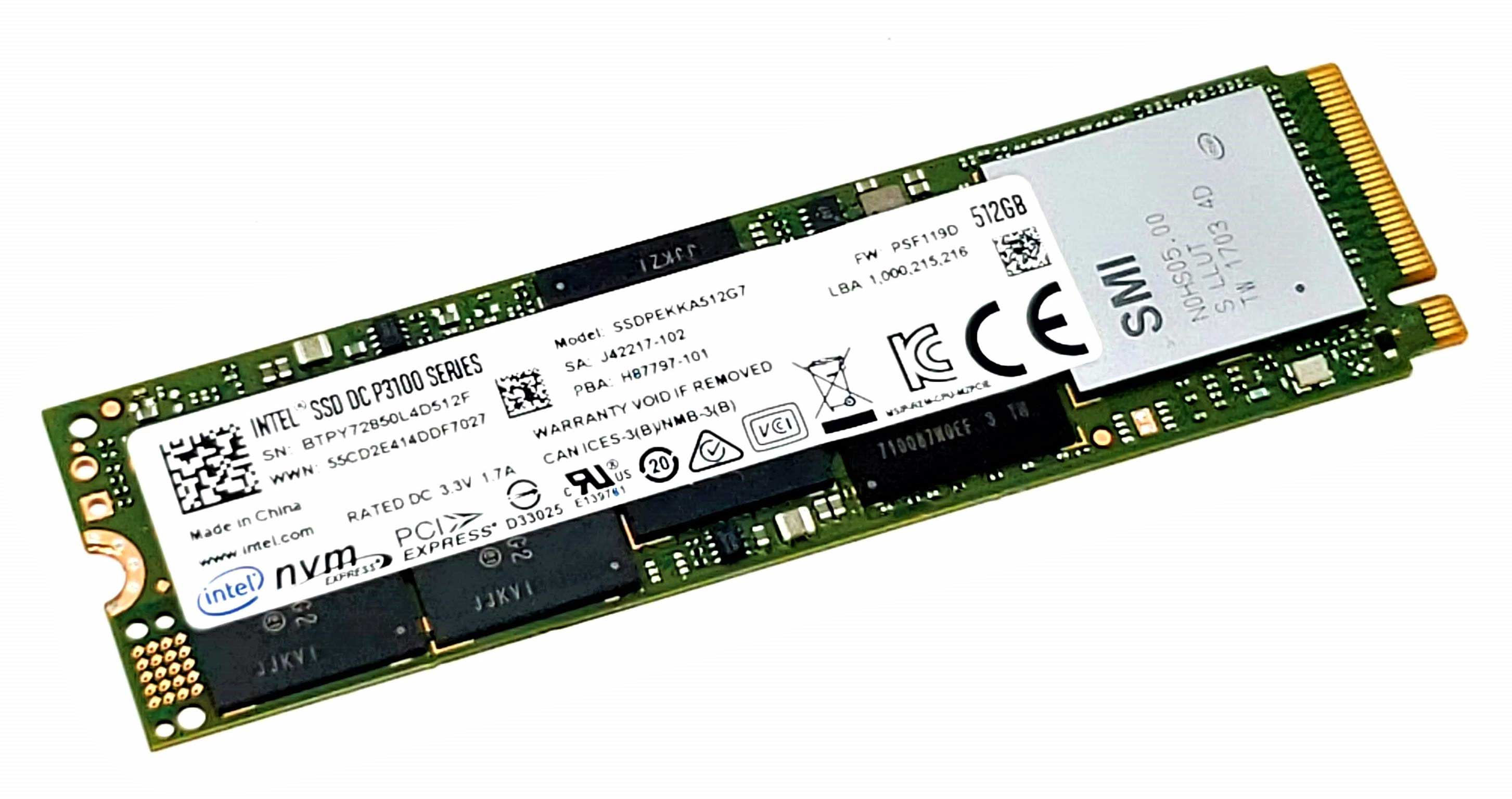 SSD INTEL PCIe NVMe 512GB M.2 2280