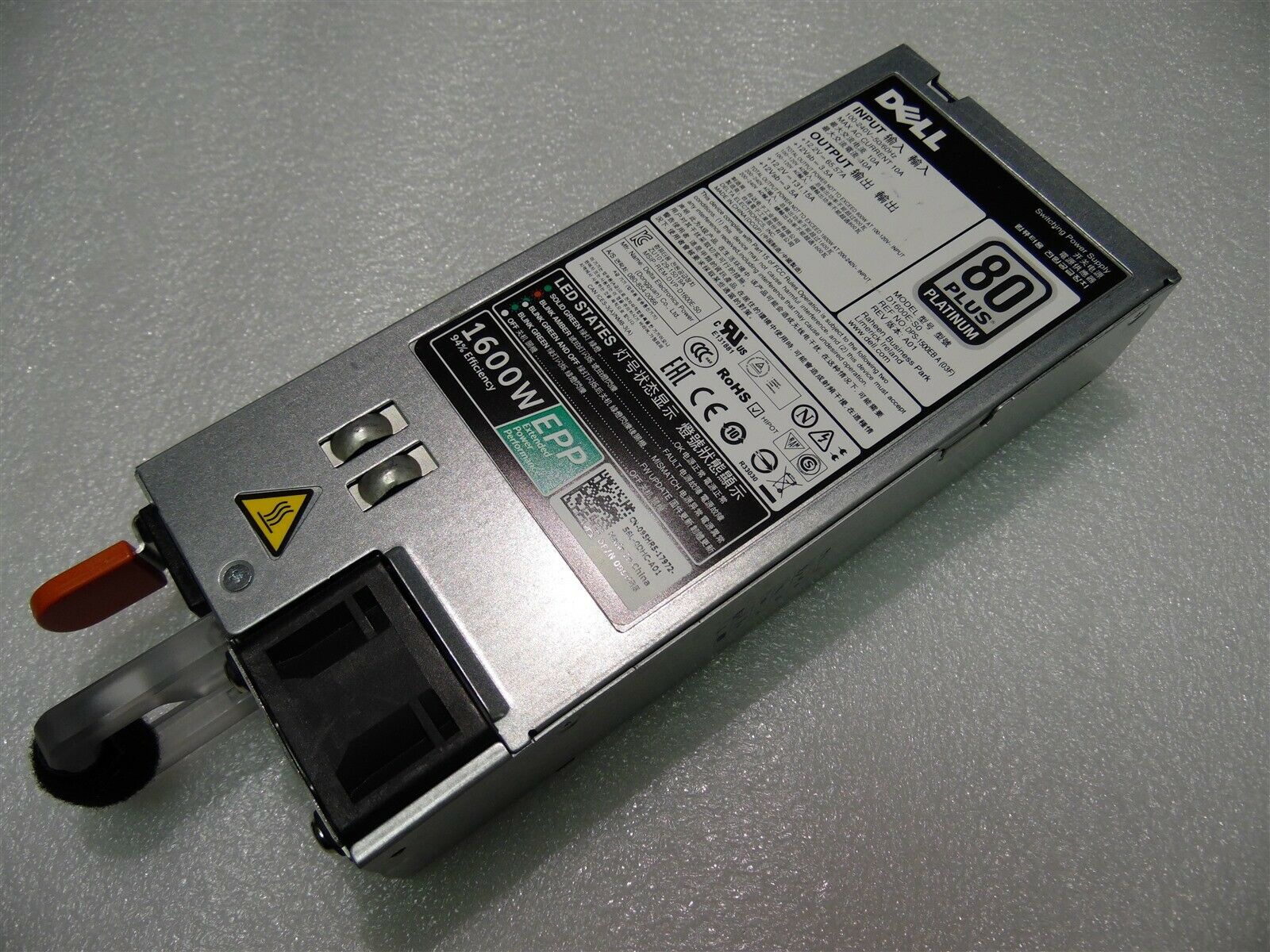 S-1600ADE00-101 - 1600W 80 Plus Platinum Power Supply for Poweredge FX2 T630