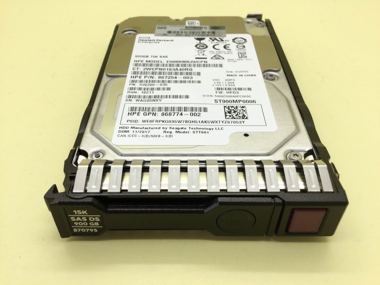 Seagate 1UV200-002 - 900GB 15K RPM 12G SAS 2.5" Hard Drive