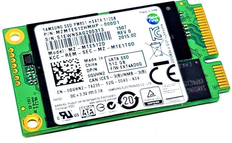 Samsung 512GB 6Gb/s mSATA Mini Solid State SSD
