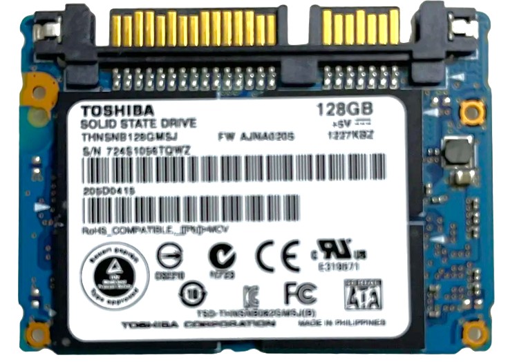 Toshiba THNSNB128GMSJ - 128GB MLC Half Slim SATA Solid State SSD