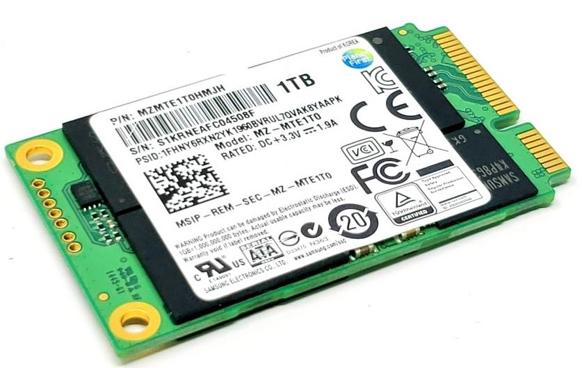 Samsung MZ-M5E1T0 - 1TB 6Gb/s mSATA Mini PCI-E Solid State SSD