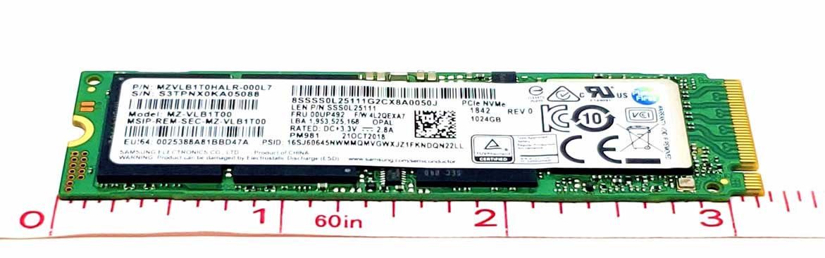 Lenovo 00UP736 - 1TB M.2 2280 NGFF PCIe NVMe Gen3x4 Solid State SSD