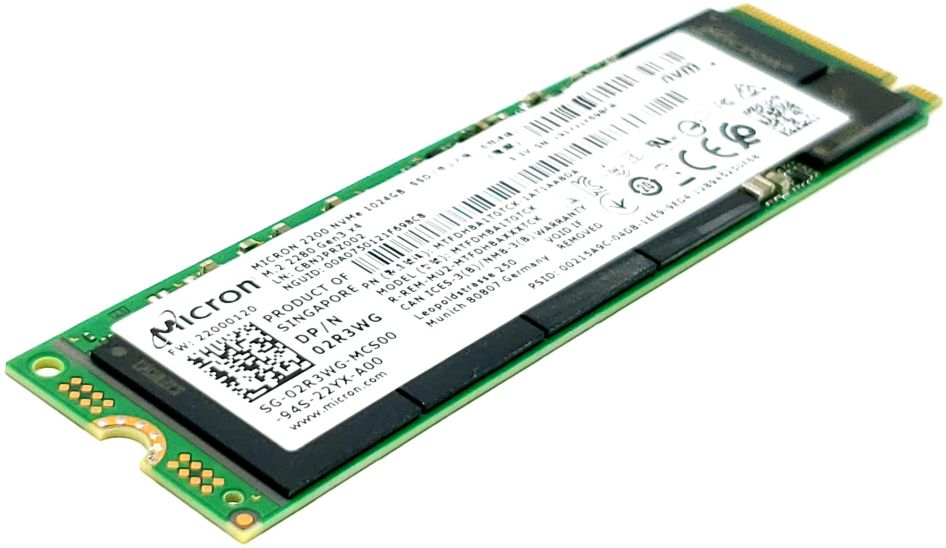 Micron MTFDHBA1T0TCK - 1TB M.2 2280 NGFF PCIe NVMe Gen3x4 Solid