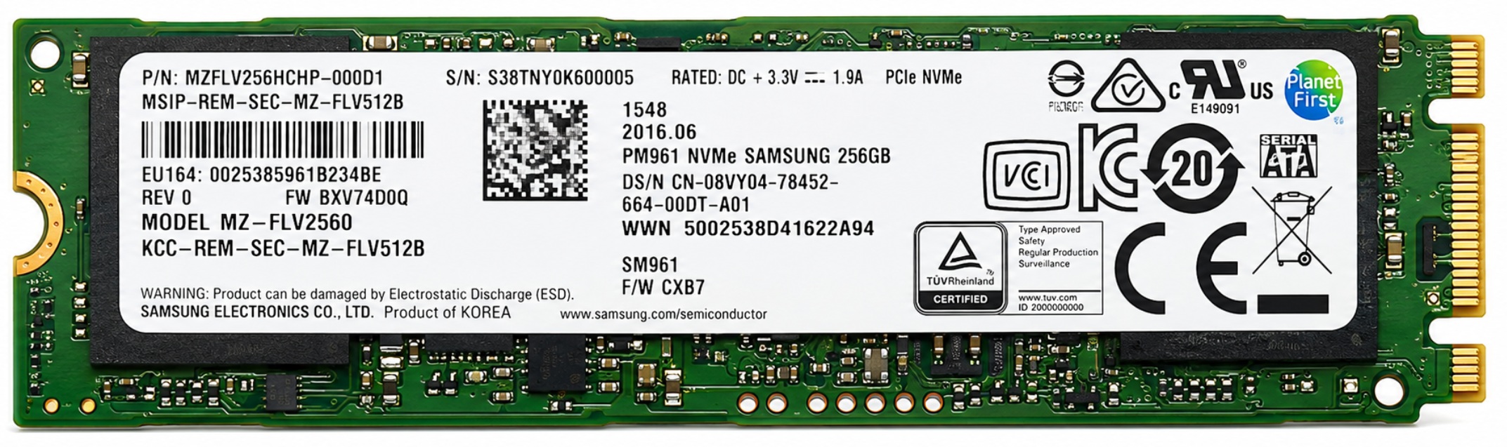 Samsung PM871A - 1TB M.2 2280 SATA III NGFF Solid State SSD