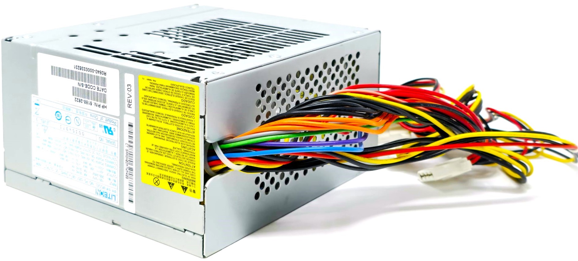 HP HP-D2537F3R REV: 05 - 250W Power Supply for HP Computers - 20-Pin ATX - 4x Molex - 2x Floppy