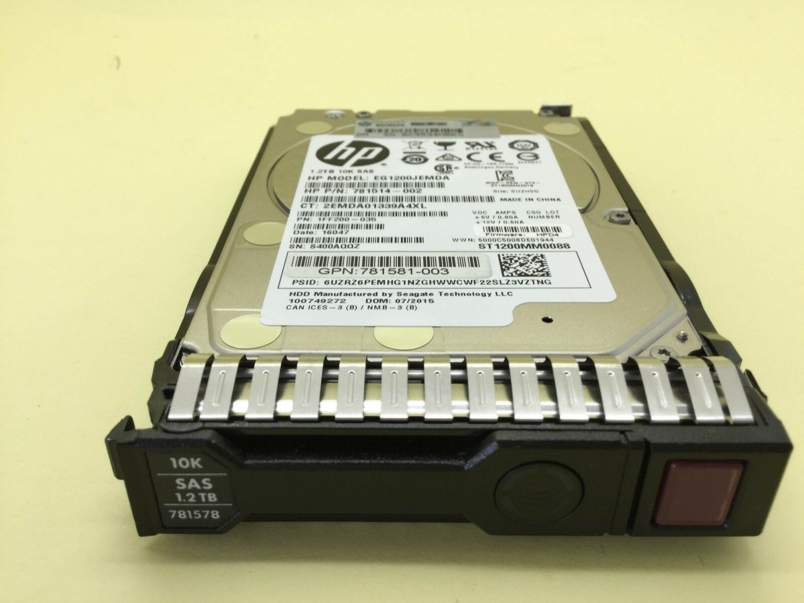 HP 781518-B21 - SPS-DRV HD 1.2TB 12G 10K 2.5 SAS ENT SC