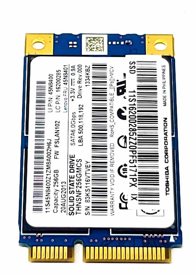 Samsung MZ-MLN2560 - 256GB 6Gb/s mSATA MLC Solid State SSD