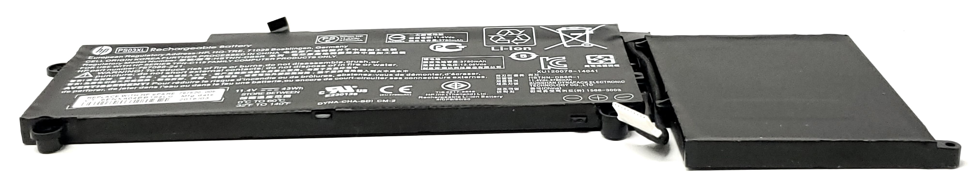 HP PS03XL  - PS03XL 3-Cell Battery for HP Stream X360 11-P 310 G1