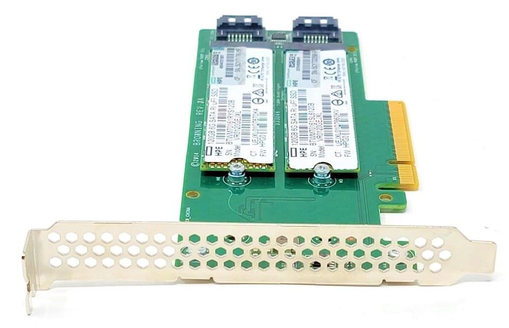 HP 759505-001 - Dual M.2 PCIe Riser Card with 2x 120GB SSD Drives