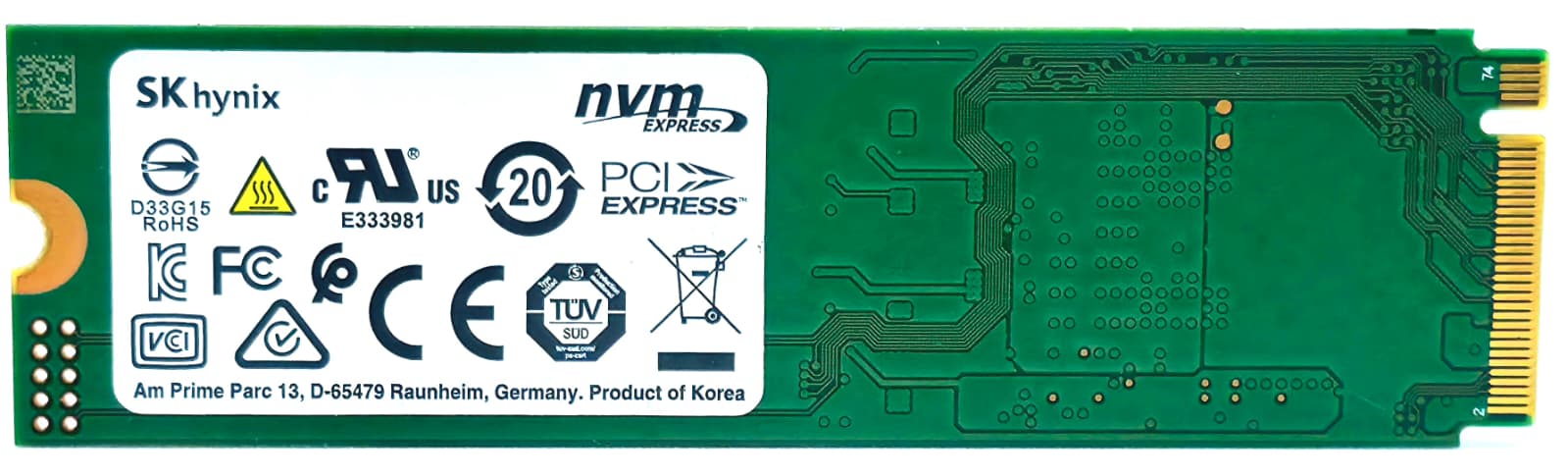 Hynix HFM256GDJTNG-8310A - 256GB NVMe PCIe Gen3 x4 M.2 2280 SSD