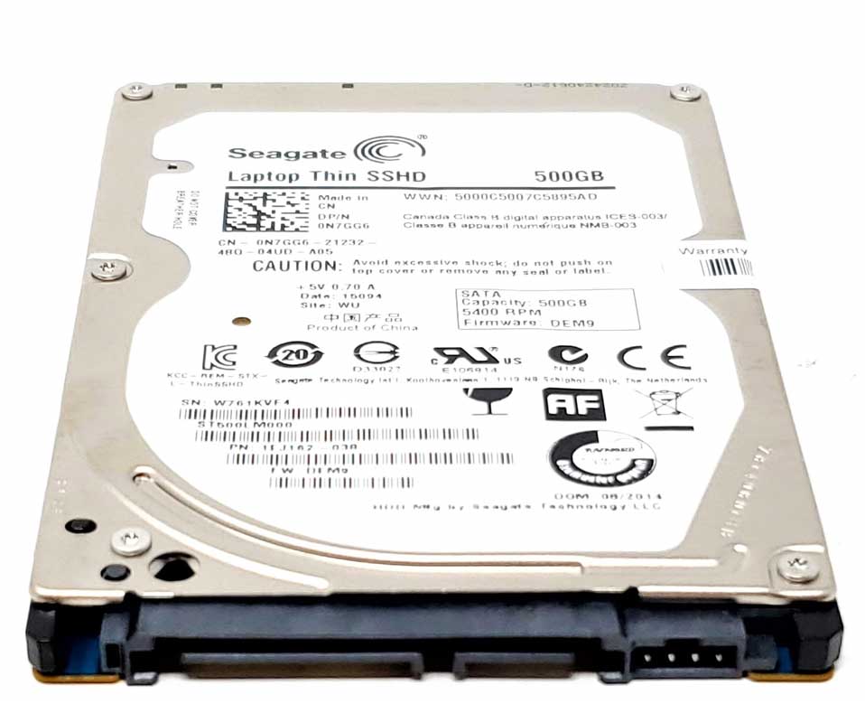 HP 820917-001 - 500GB 5.4K RPM SATA 7mm 2.5" SSHD Hybrid Hard Drive
