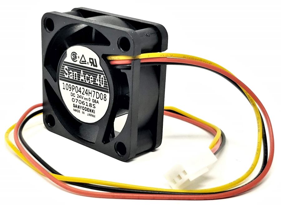 Sanyo 9WF0424H7D04 - 40x15mm 24V 0.08A 3-Pin Female Fan for Fanuc A90L-0001-0441 Sanyo 9WF0424H7D04 - 40x15mm 24V 0.08A 3-Pin Female Fan for Fanuc A90L-0001-0441