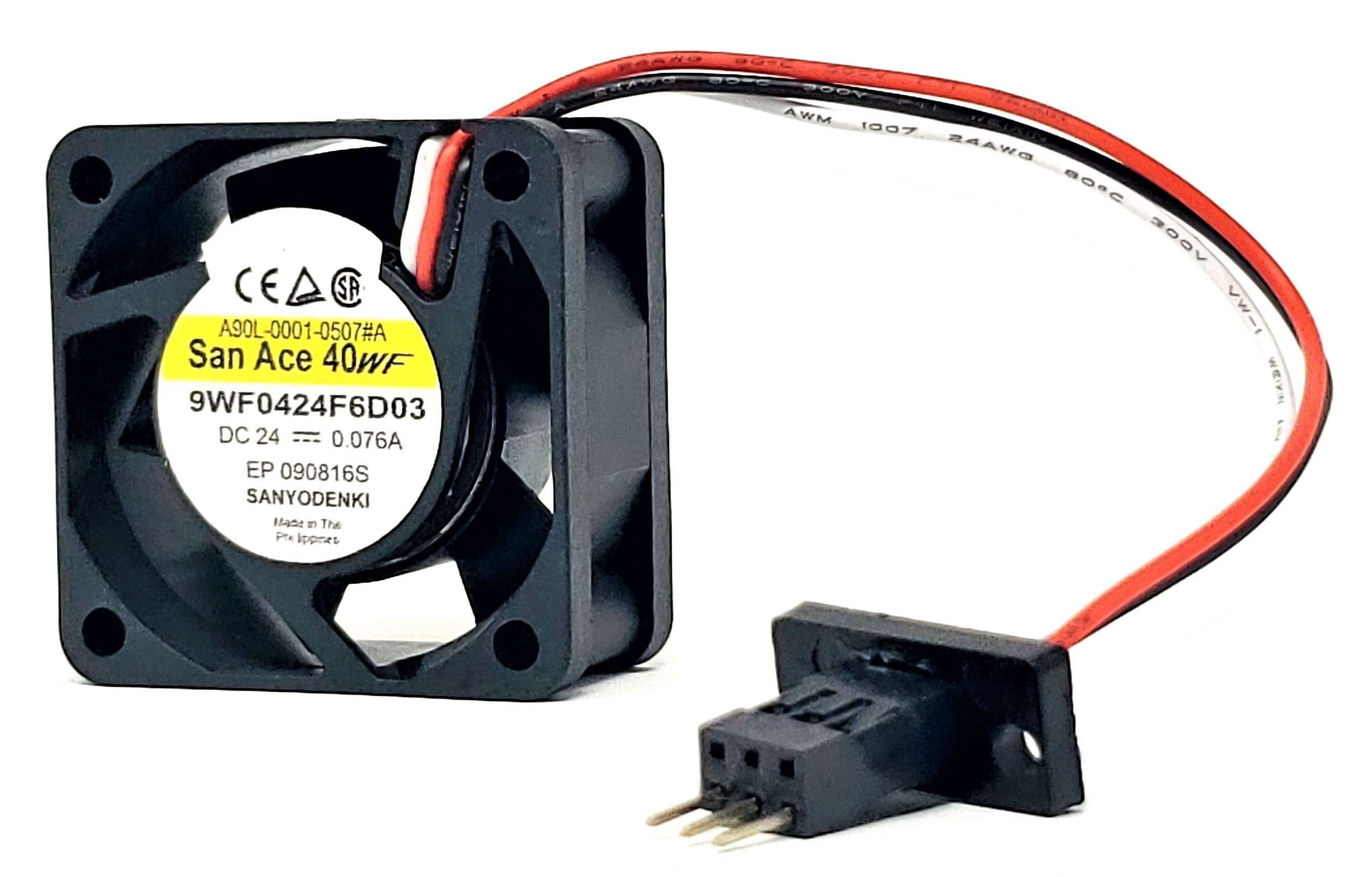 1608VL-05W-B69 - 40x20mm 24V 0.07A 3-Pin Male Fan for Fanuc Servo Amplifier - A90L-0001-0507#A