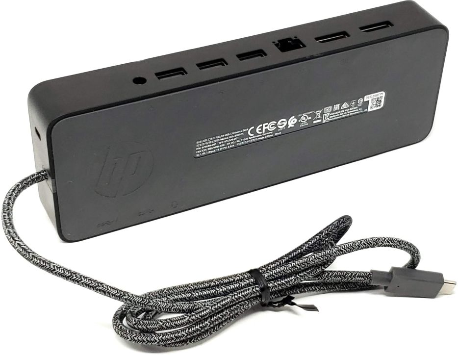 HP 1MK33UT#ABA - USB-C Universal Dock with 90W AC Adapter HP 1MK33UT#ABA - USB-C Universal Dock with 90W AC Adapter