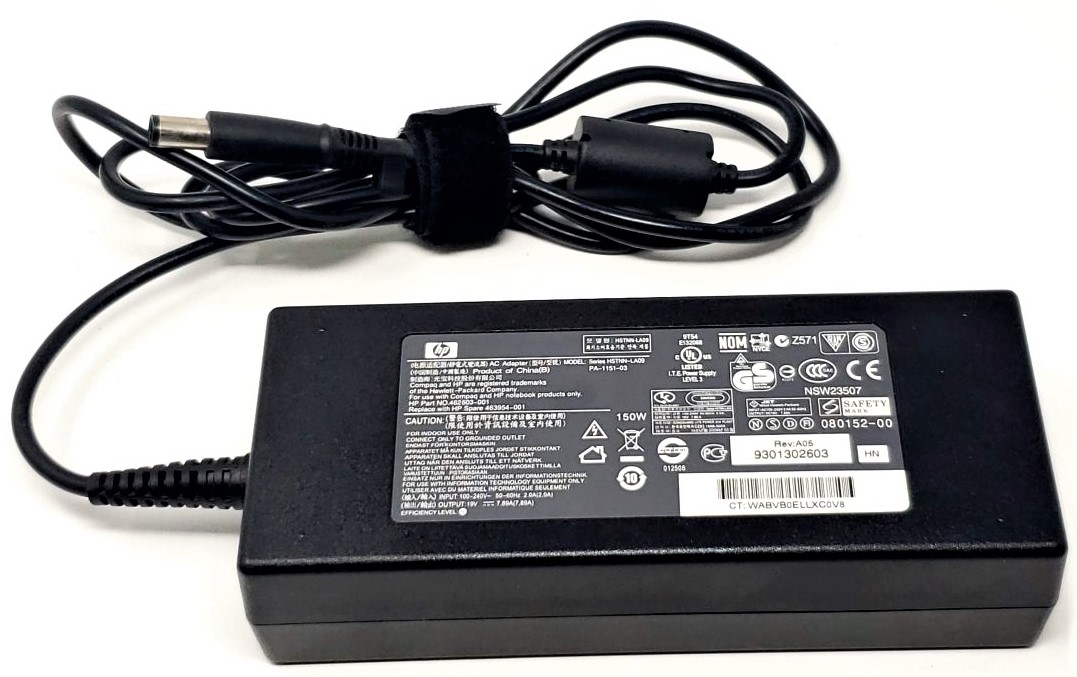 HP 600081-001 - 150W 19V 7.89A 5mm Tip AC Adapter for HP Pavilion Elitebook Omni TouchSmart Series