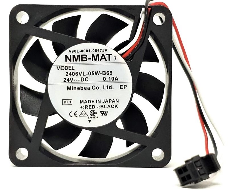 A90L-0001-0567#B - 60x60x15mm DC24V Cooling Fan 4-Pin Female Connector for Fanuc A90L-0001-0567#A