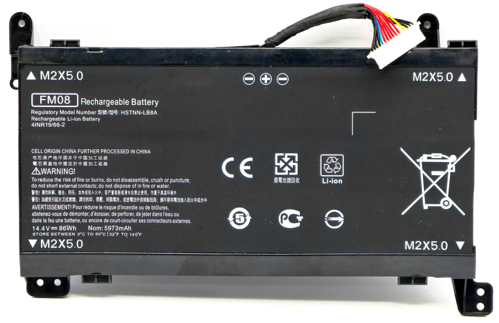 922753-421 - 8-Cell FM08 Replacement Battery Compatible with HP Omen 17-AN 17-AN013TX 17-AN014TX 17-AN014NG Series - 16-Pin Connector Model