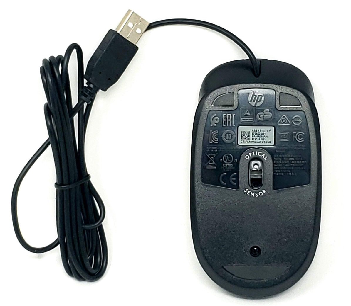 HP 672652-001 - USB Optical 2-Button Wired Scroll Mouse HP 672652-001 - USB Optical 2-Button Wired Scroll Mouse