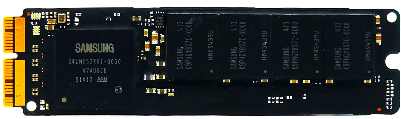 Samsung MZ-JPV5120/0A4 - 512GB Apple 12+16 Pin PCIe Blade SSD for MacBook Pro Retina A1502 A1398 MacBook Air A1465 A1466 iMac A1418 A1419