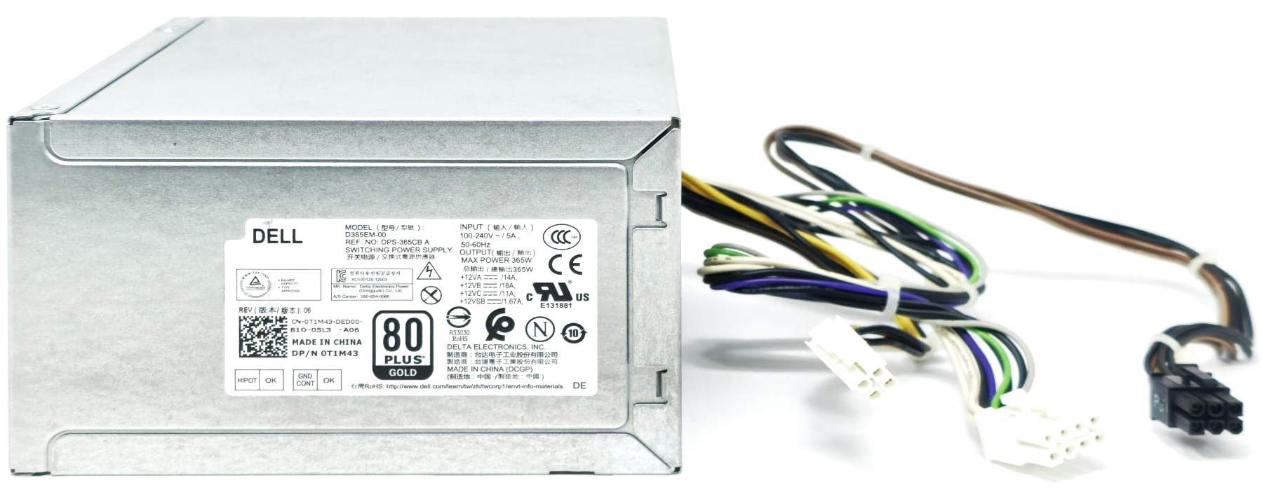T1M43 - 365w Power Supply For The Precision T3620 T1M43 - 365w Power Supply For The Precision T3620