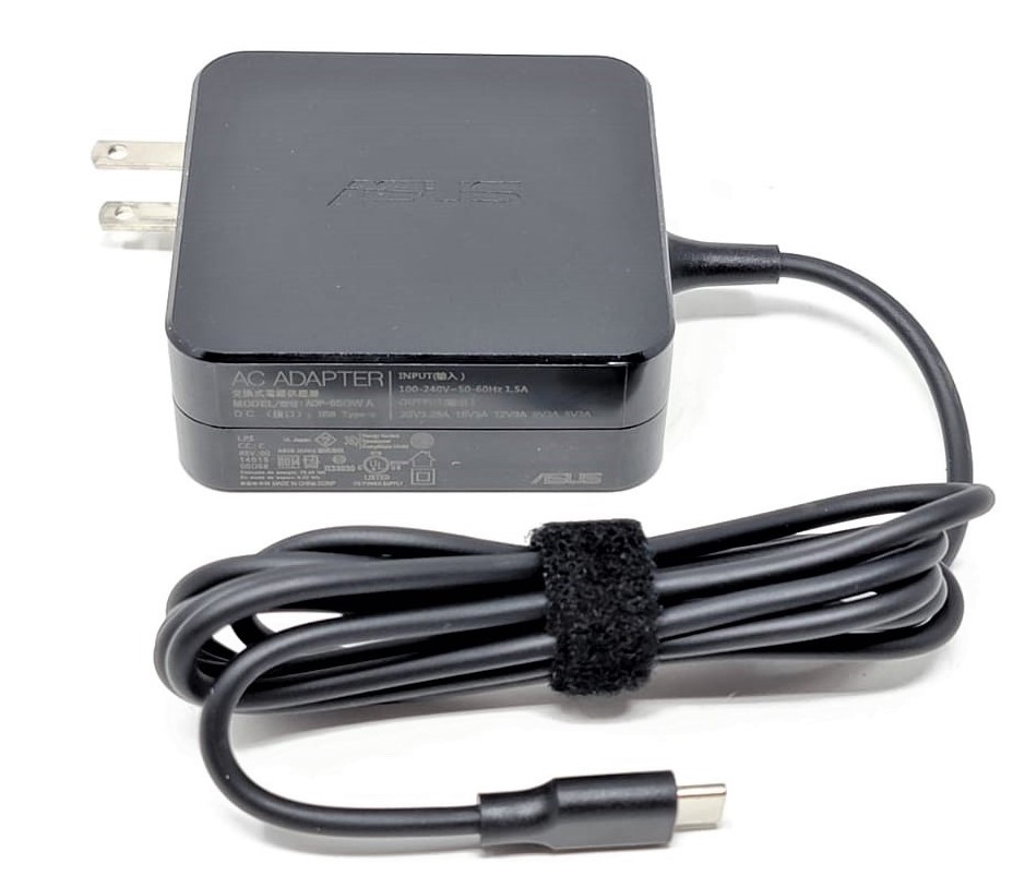 AC-adapter 65 Watt EU wallplug normal original for Asus ZenBook 13 UX334FLC  