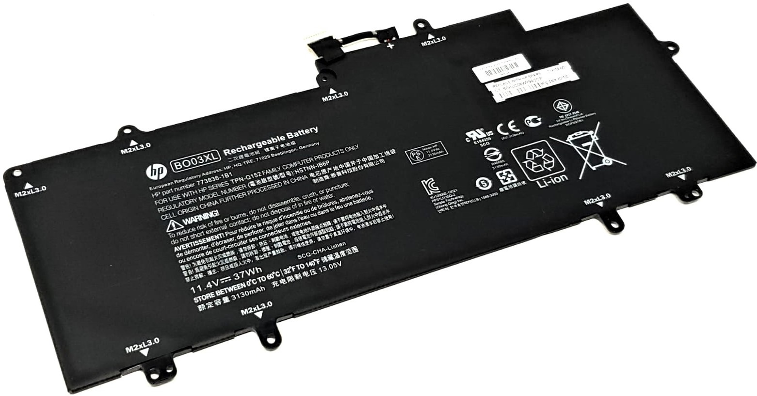 HP 773836-1B1 - BO03XL 3-Cell Battery for HP Chromebook 14-X 14 G3 Stream 14-Z 14-P SlateBook 14-P Series HP 773836-1B1 - BO03XL 3-Cell Battery for HP Chromebook 14-X 14 G3 Stream 14-Z 14-P SlateBook 14-P Series