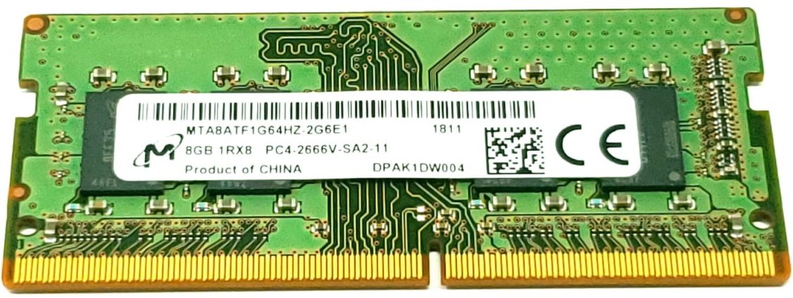 Micron MTA8ATF1G64HZ-2G6E1 - 8GB 2666Mhz PC4-2666V 1.2V DDR4 Sodimm Laptop  Memory Module