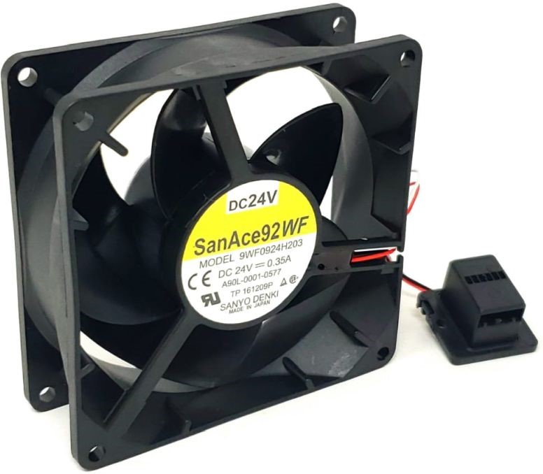 Fanuc A90L-0001-0577 - 92x92x32mm DC24V 0.35A Black Plug Connector Fan for Fanuc A90L-0001-0577