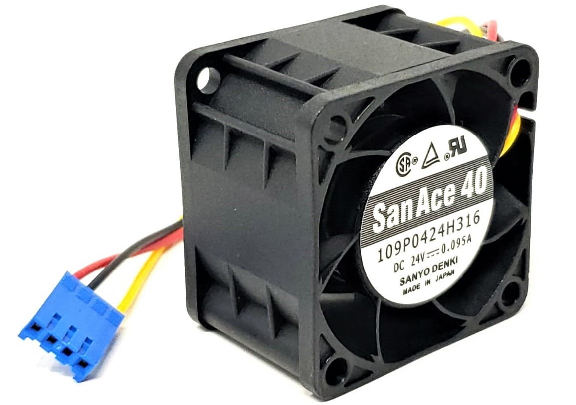 SanAce40 109P0424H316 - 40x40x28mm DC24V 0.095A 4-Pin Blue Connector Fan for 6FC5247-0AA06-0AA0