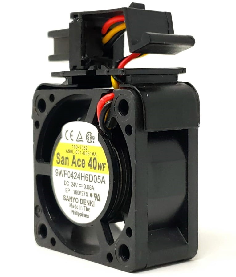 A90L-0001-0551#A - 40x40x20mm DC24V 3-Pin Black Connector Servo Amplifier Fan for Fanuc A90L-0001-0551#A
