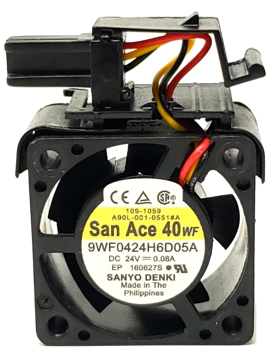 A90L-0001-0551#A / 9WF0424H6D05A / 109P0424H6D23 / 1608VL-05W-B49 - 40x40x20mm DC24V 3-Pin Black Connector Servo Amplifier Fan for Fanuc A90L-0001-0551#A