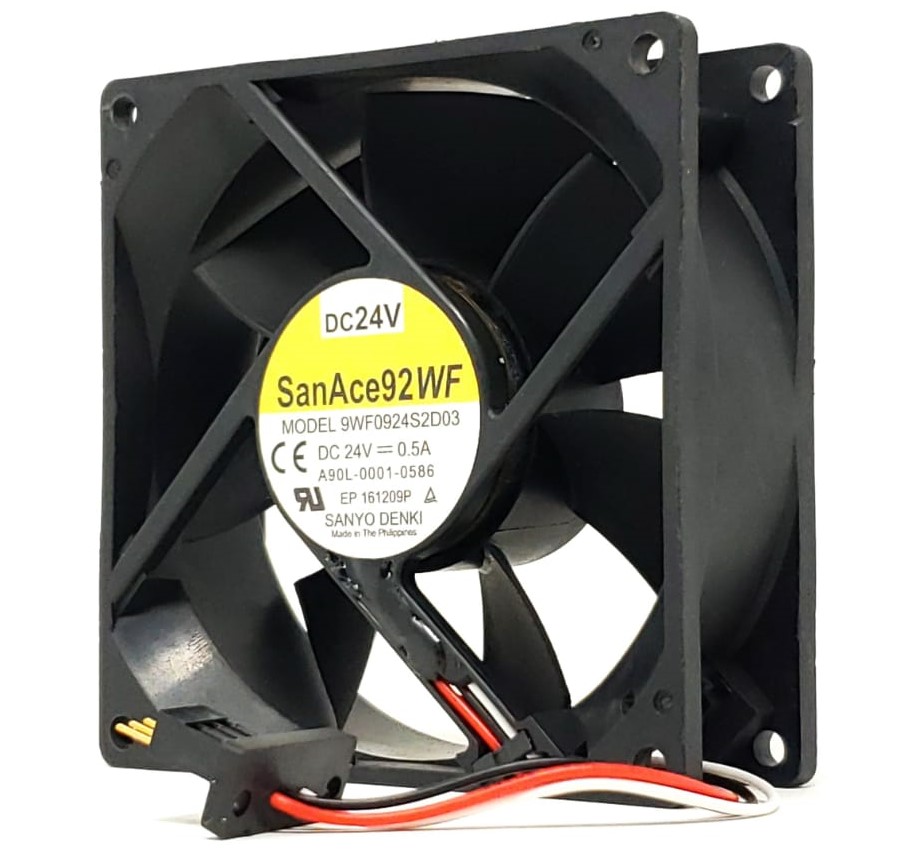 Sanyo SanAce92WF 9WF0924S2D03 - 92x92x32mm DC24V 0.5A 3-Pin Connector Fan for Fanuc A90L-0001-0586