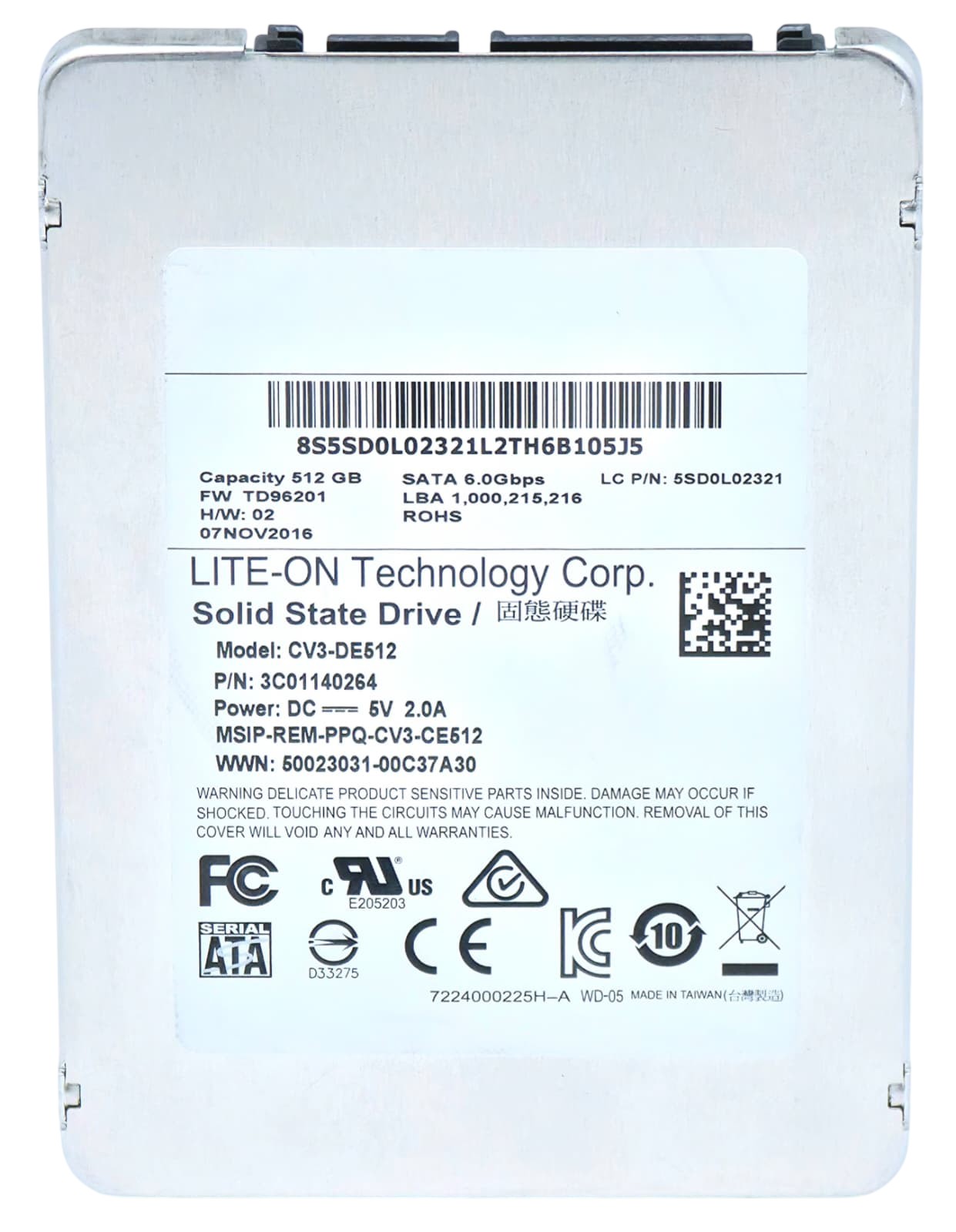 SSD0H55406 - 512GB 6Gbps SATA III 7mm 2.5" Solid State SSD