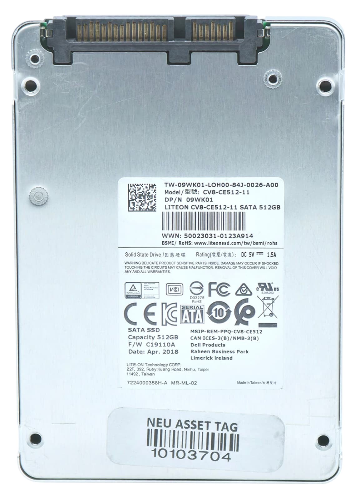 16NT3 - 512GB 6Gbps SATA III 7mm 2.5" Solid State SSD